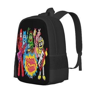 Pobecan Yo Gabba Anime Gabba! Backpack Large Capacity Leisure Travel Backpack Book Bag Outgoing Daypack 12.5x5.5x16.5 inch