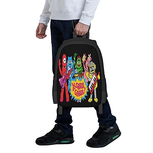 Pobecan Yo Gabba Anime Gabba! Backpack Large Capacity Leisure Travel Backpack Book Bag Outgoing Daypack 12.5x5.5x16.5 inch