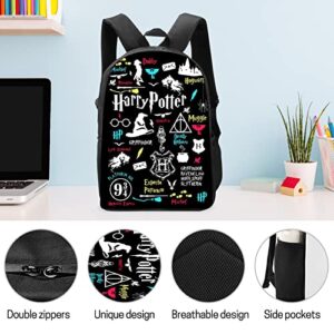 Ynxhroe Travel Backpack 17 Inch School Backpack Fashion Hiking Backpack Insulated Lunch Bag Pencil Pouch Set 3 Piece for Kids Gifts