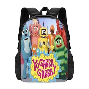 pobecan yo gabba anime gabba! backpack large capacity leisure travel backpack book bag outgoing daypack 12.5x5.5x16.5 inch