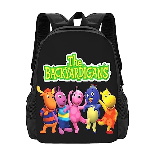 Pobecan The Anime Backyardigans Backpack Large Capacity Leisure Travel Backpack Book Bag Outgoing Daypack 12.5x5.5x16.5 inch