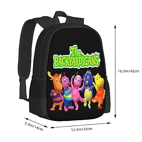 Pobecan The Anime Backyardigans Backpack Large Capacity Leisure Travel Backpack Book Bag Outgoing Daypack 12.5x5.5x16.5 inch