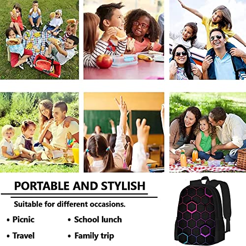 DKXHZ Game Cartoon Backpack Sports Bag 3D Printing Large Capacity Portable Large Capacity Packsack for Boys and Girls-3