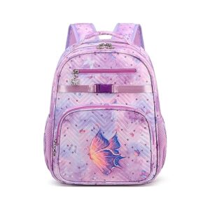 cusangel toddler backpack for girls, girls backpack for kids 6-8, lightweight butterfly kids backpacks for girls
