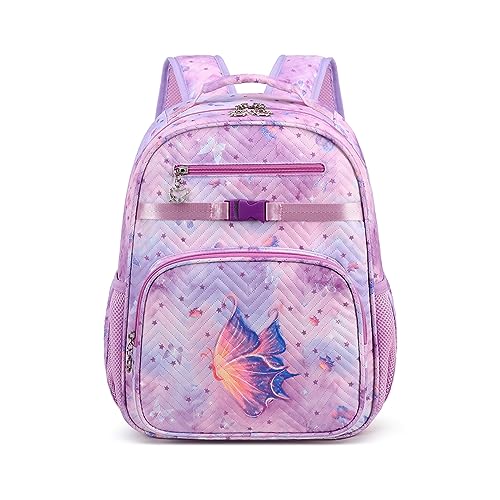 Cusangel Toddler Backpack for Girls, Girls Backpack for Kids 6-8, Lightweight Butterfly Kids Backpacks for Girls