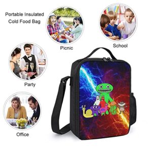 Oinxghw Backpack Set with Lunch Box Pencil Case 3 Pcs Lightweight Cartoon Game Bookbag Laptop Backpack Shoulder Bag Daypack