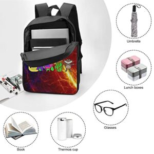 Oinxghw Backpack Set with Lunch Box Pencil Case 3 Pcs Lightweight Cartoon Game Bookbag Laptop Backpack Shoulder Bag Daypack