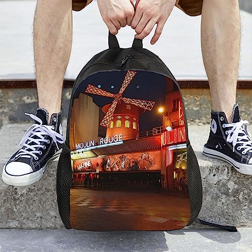 VACSAX Laptop Backpack for Men Women Sport Rucksack moulin rouge print Casual Daypack