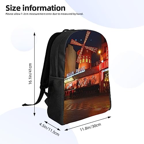 VACSAX Laptop Backpack for Men Women Sport Rucksack moulin rouge print Casual Daypack