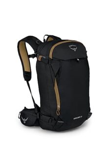 osprey soelden 32l ski and snowboard backpack, black, one size