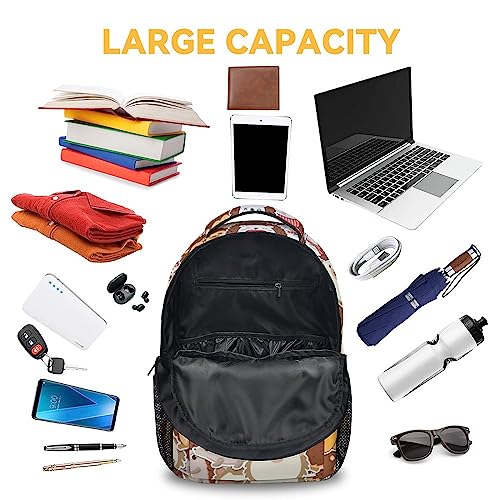 CUNEXTTIME Hedgehog Backpack for Girls Boys, 16 Inch Brown Backpacks for School, Cute Lightweight Durable Bookbag for Kids