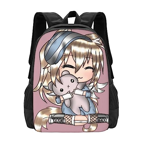 DHOUTSL Backpacks Gacha Game Life Anime Laptop Backpack Unisex Multipurpose Double Shoulder Bag for Camping Travle Work Hiking Gifts
