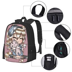 DHOUTSL Backpacks Gacha Game Life Anime Laptop Backpack Unisex Multipurpose Double Shoulder Bag for Camping Travle Work Hiking Gifts