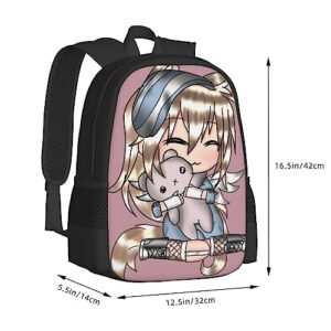 DHOUTSL Backpacks Gacha Game Life Anime Laptop Backpack Unisex Multipurpose Double Shoulder Bag for Camping Travle Work Hiking Gifts