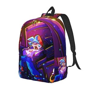 DHOUTSL Canvas Backpacks Friday Night Anime Funkin Laptop Backpack Unisex Multipurpose Double Shoulder Bag for Camping Travle Work Hiking Gifts