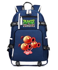 isaikoy game plants vs. zombies backpack shoulder bag bookbag school bag daypack satchel laptop bag color6