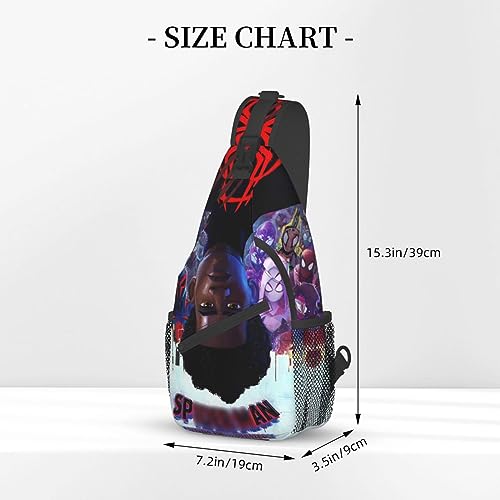 Ziusuol Super Hero Sling Bag Cartoon Crossbody Backpack Hero Travel Hiking Chest Bag Daypack Shoulder Bag for Men Women (A)