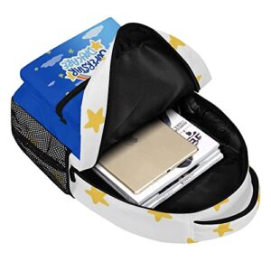 Cutievoo Sun and Moon Stars Backpack Lightweight Bookbags Daypack Laptop Bag For Women Men Travel Office