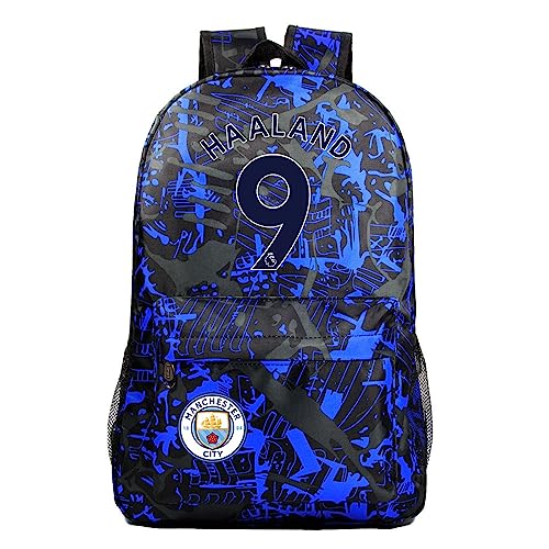 Duuloon Football Fans Knapsack Soccer Stars Casual Daypacks Wear Resistant Canvas Student Book Bag for Teens