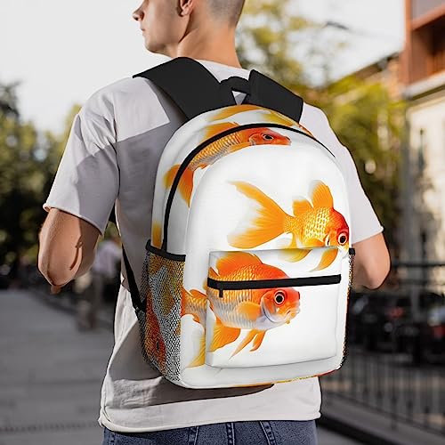 OdDdot Cute goldfishes Backpacks Lightweight Bookbag Front Utility Pocket with Built-in Organizer - Premium Backpack