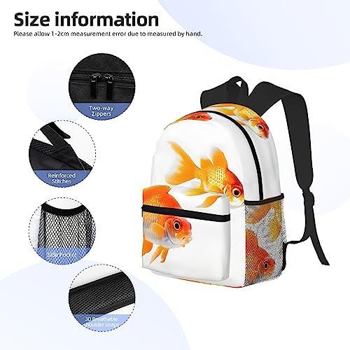 OdDdot Cute goldfishes Backpacks Lightweight Bookbag Front Utility Pocket with Built-in Organizer - Premium Backpack