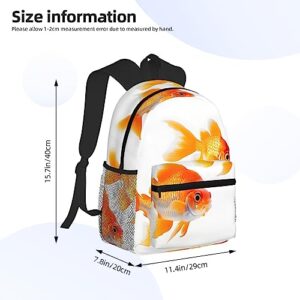 OdDdot Cute goldfishes Backpacks Lightweight Bookbag Front Utility Pocket with Built-in Organizer - Premium Backpack