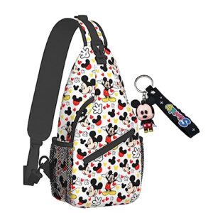 lvtfco cartoon anime sling backpack decorative pendant travel, hiking and casual sports for men and women gift for fans fashionable