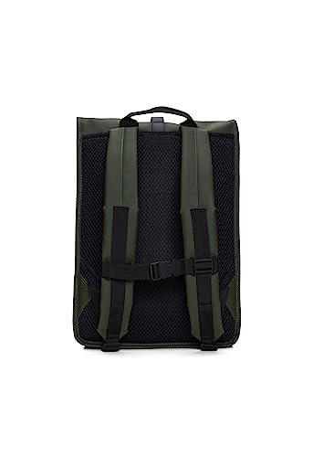 RAINS Rolltop Rucksack -Backpack - Waterproof Backpack for Women and Men - Rucksack for Travel and Work (Green)