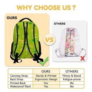 XaocNyx Pickle School Backpack for Girls, 16 Inch Green Backpacks for Kids Age 10-12, Funny Lightweight Bookbag for Travel