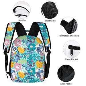 KOOLLE Cute Backpack Unisex Travel Lightweight Backpack Laptop Backpacks Casual Shoulders Bag School Bag For Men Women Boy