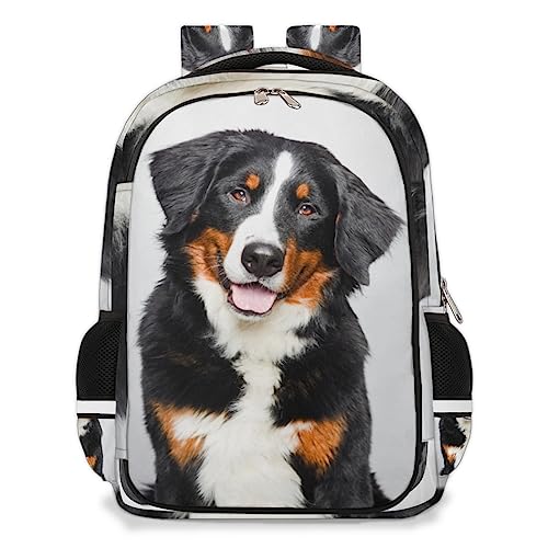 Bernese Mountain Dog Kids Backpack for Boys Girls Teens, 16 Inch School Backpack Schoolbag Travel Laptop Backpack Elementary Primary Students Bookbag