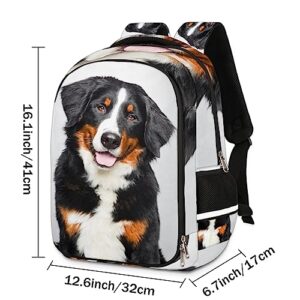 Bernese Mountain Dog Kids Backpack for Boys Girls Teens, 16 Inch School Backpack Schoolbag Travel Laptop Backpack Elementary Primary Students Bookbag