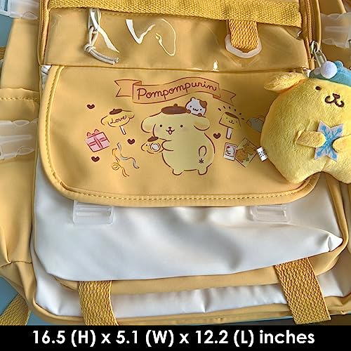 juju Pompompurin Bag Cute Kawaii Stuff - Kawaii Accessories Pompompurin Stuff - Pompompurin Accessories Backpack Cute Backpacks for Adults - Kawaii Bag Japanese Backpack