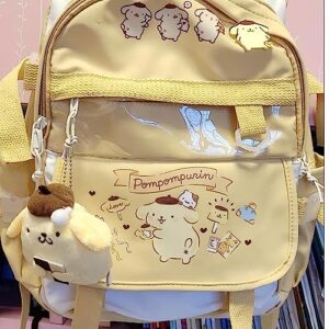 juju Pompompurin Bag Cute Kawaii Stuff - Kawaii Accessories Pompompurin Stuff - Pompompurin Accessories Backpack Cute Backpacks for Adults - Kawaii Bag Japanese Backpack