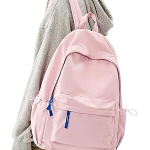 kibachev Pink Casual Daypack Backpack Simple Backpack College Backpack for Women Carry On Backpack