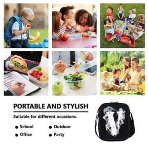 Mxiwngp Hip Hop School Backpack Set Travel Backpack Gifts Fashion Laptop Backpack with Lunch Box for Boys And Girls,white