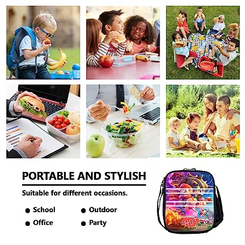 DOKHVOT School Backpack 3 PCS Set Kids Backpack for Girls Boys Women Men School Bag Backpacks with Lunch Bag & Pencil Case