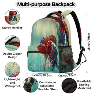 Ourtheme Animal Chameleon 18 In Backpack for Men Women Chameleon Large Capacity Backpack Hiking Travel Laptop Back Pack Casual Daypack