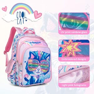 Robhomily Cat Kids Backpack with Lunch Bags binding commodities