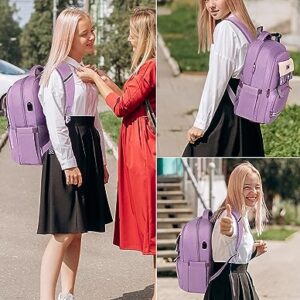 FALANKO Backpack for Girls,15.6 inch Women Laptop School College BookBag with USB Charging Port, High Middle Elementary School Backpack For Teen Students,Large Capacity Travel work Daypacks for Women