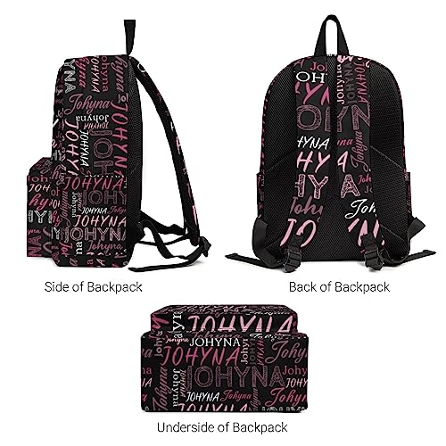 Viezrrle Custom Backpack with Name Personalized Name School Backpack, Customized Bookbag for Boys Girls Kids School Travel Work (Color9)