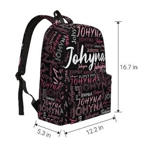 Viezrrle Custom Backpack with Name Personalized Name School Backpack, Customized Bookbag for Boys Girls Kids School Travel Work (Color9)