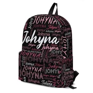 Viezrrle Custom Backpack with Name Personalized Name School Backpack, Customized Bookbag for Boys Girls Kids School Travel Work (Color9)