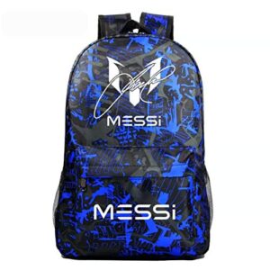 waroost unisex youth lionel messi canvas bookbag-psg casual daypack lightweight novelty knapsack for travel,outdoor
