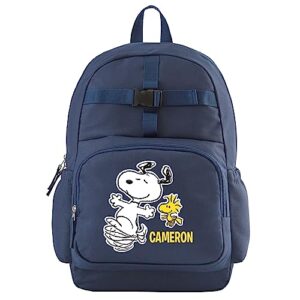 let's make memories peanuts snoopy happy dance backpack with lunch box (optional) - navy