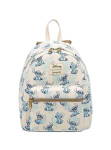 loungefly disney lilo & stitch tropical leaves mini backpack