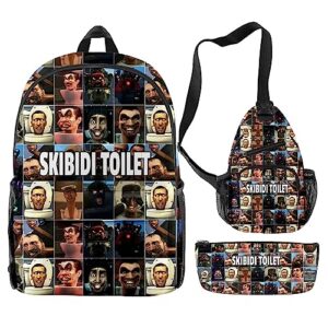 wylinger skibidi toilet wiki backpack musician oxford cloth travel bag fashion three-piece sets bags