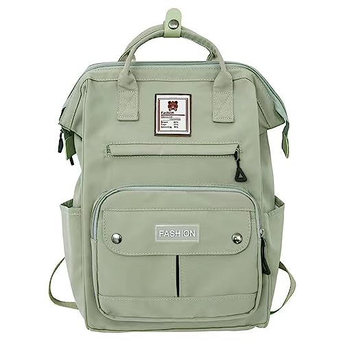 KAOBIO Cute Aesthetic Backpack Large Preppy Bookbags Light Academia Travel Daypack Laptop College Backpack For Women (Sage Green,One Size)