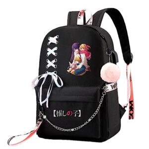 isaikoy anime oshi no ko backpack shoulder bag bookbag school bag daypack satchel laptop bag 4