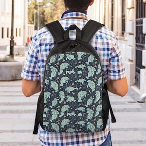 UNIOND Manatee Animals Printed Backpack Lightweight Laptop Bag Casual Daypack for Office Outdoor Travel